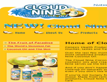 Tablet Screenshot of cloudninecoconutoil.com